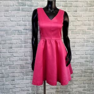 Vineyard Vines Kentucky Derby Womens 0 Hot Pink Fit and Flare Sleeveless Dress